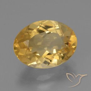 Citrine Doré vif naturelle ovale, 2.84 ct, VVS