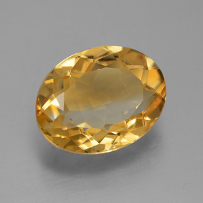 Citrine Orange doré profond naturelle Coupe ovale, 3.75 ct, VVS-VS
