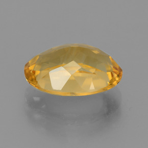 Citrine Orange doré profond naturelle Coupe ovale, 3.75 ct, VVS-VS