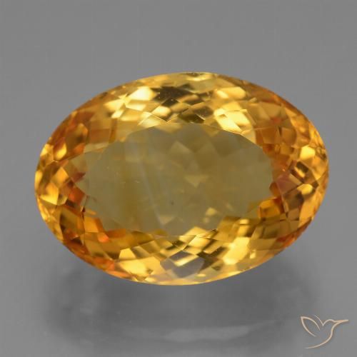 Citrine Or orange foncé naturelle Coupe ovale, 11.85 ct, VVS