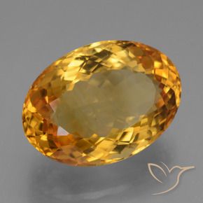 Citrine Or orange foncé naturelle Coupe ovale, 11.85 ct, VVS