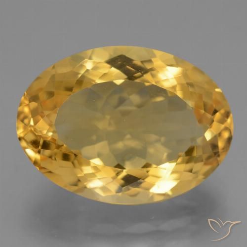 Citrine Doré vif naturelle ovale, 12.44 ct, VVS-VS