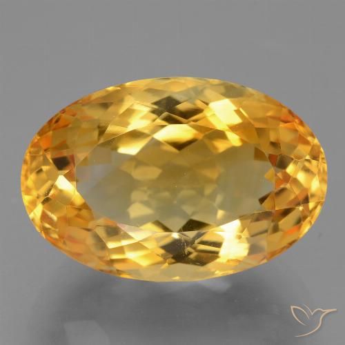 Citrine Orange Doré naturelle ovale, 10.47 ct, VVS-VS