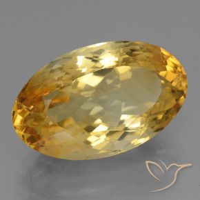 Citrine Doré foncé naturelle ovale, 12.85 ct, VVS