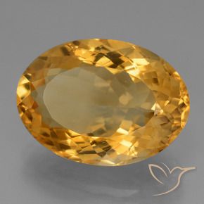 Citrine Orange doré profond naturelle Coupe ovale, 11.96 ct, VVS-VS