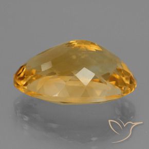 Citrine Orange doré profond naturelle Coupe ovale, 11.96 ct, VVS-VS