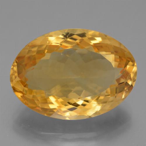 Citrine orange doré profond naturelle coupe ovale, 12,40 ct, VVS