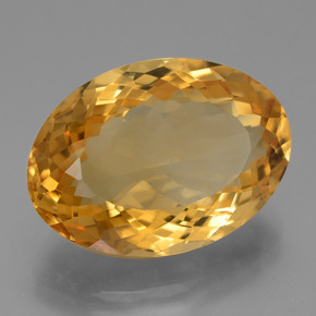 Citrine orange doré profond naturelle coupe ovale, 12,40 ct, VVS
