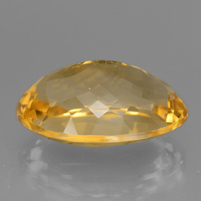 Citrine orange doré profond naturelle coupe ovale, 12,40 ct, VVS