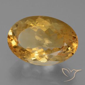 Citrine Orange doré profond naturelle ovale, 10.94 ct, VVS