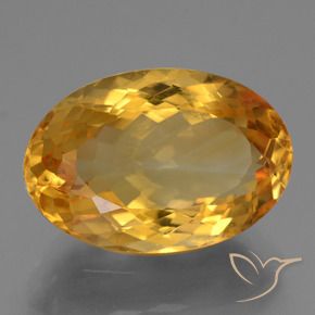 Citrine Doré-orange foncé naturelle ovale, 9.46 ct, VVS-VS
