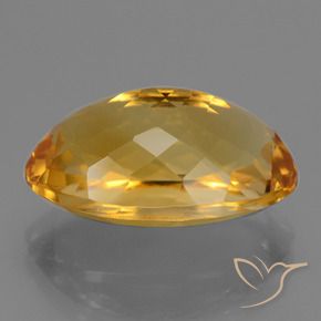 Citrine Doré-orange foncé naturelle ovale, 9.46 ct, VVS-VS