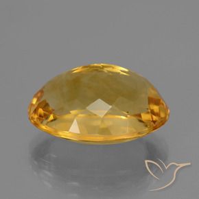 Citrine Orange doré profond naturelle ovale, 11.77 ct, VVS