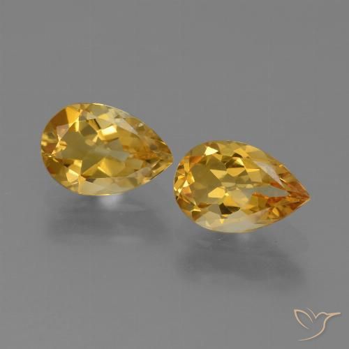 Shop natural 2.08ct Orange doré profond Citrine gems, En forme de poire, from Brésil at GemSelect. In stock, global shipping!