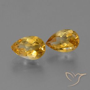 Shop natural 2.08ct Orange doré profond Citrine gems, En forme de poire, from Brésil at GemSelect. In stock, global shipping!