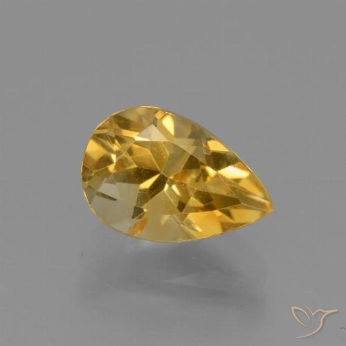 1.27ct Naturel Orange Doré Citrine, En forme de poire, VVS