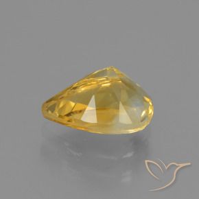 Citrine Orange Doré naturelle En forme de poire, 1.27 ct, VVS