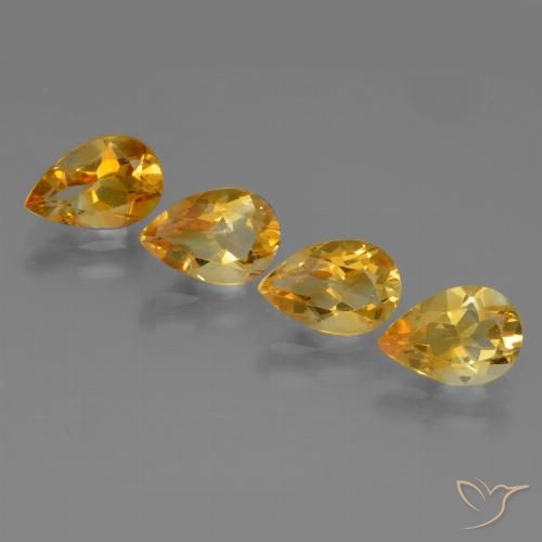 Achetez naturel 4.42ct Doré foncé Citrine gems, En forme de poire, En provenance Brésil chez GemSelect. En stock, livraison internationale!