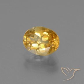 Citrine doré naturelle coupe ovale, 1,33 ct, VS