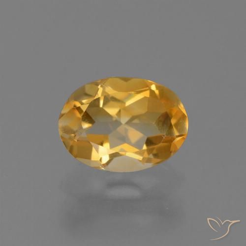 Citrine Orange moyen naturelle Coupe ovale, 1.00 ct, VS