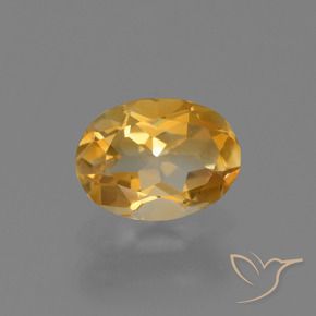 Citrine Orange moyen naturelle Coupe ovale, 1.00 ct, VS