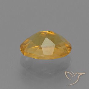 Citrine Orange doré profond naturelle ovale, 1.15 ct, VS