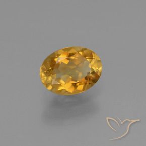 Citrine doré naturelle coupe ovale, 1,05 ct, VS