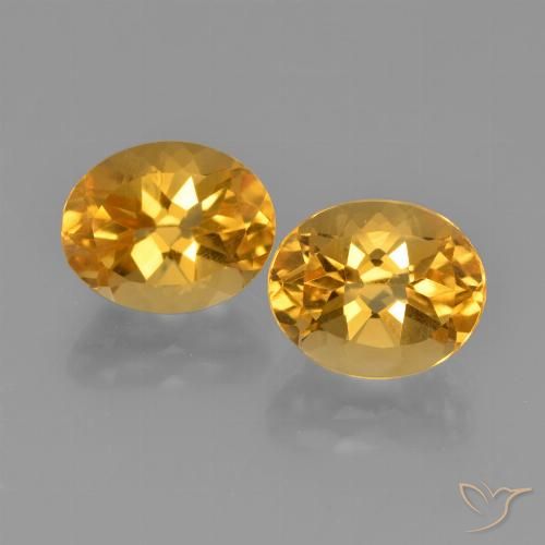 5.50ctw Naturel Doré foncé Citrine, ovale, VVS-VS