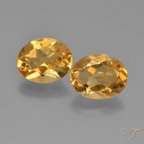 4.27ctw Naturel Orange-or Citrine, ovale, VVS