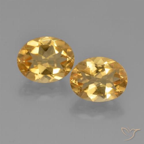 4.80ctw Naturel Doré moyen-foncé Citrine, ovale, VS