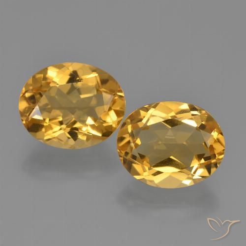 4.96ctw Naturel Doré foncé Citrine, ovale, VVS