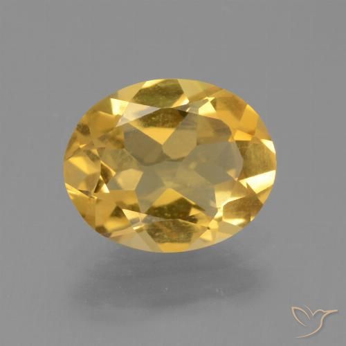 Citrine Orange Doré naturelle ovale, 1.84 ct, VVS-VS