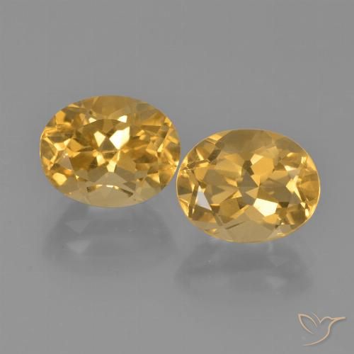 5.61ctw Naturel Orange-or Citrine, ovale, VVS-VS