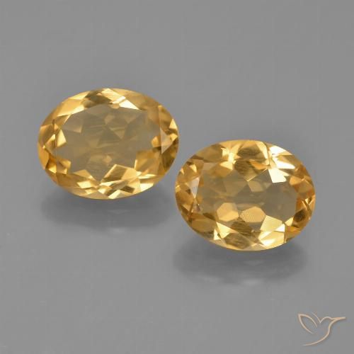 3.87ctw Naturel Orange-or léger Citrine, ovale, VS
