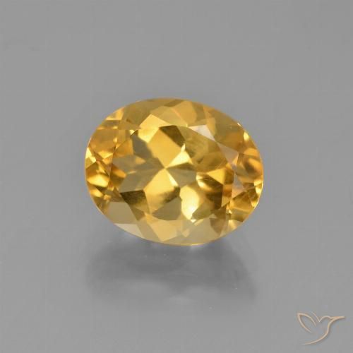 Citrine doré naturelle coupe ovale, 2,58 ct, VVS-VS
