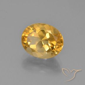 Citrine doré naturelle coupe ovale, 2,58 ct, VVS-VS