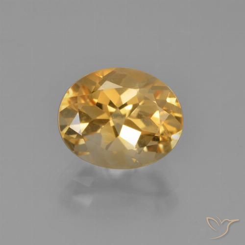 Citrine doré naturelle coupe ovale, 2,54 ct, VVS
