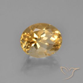 Citrine doré naturelle coupe ovale, 2,54 ct, VVS