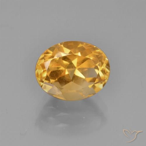 2.85ct Naturel Orange-or Citrine, ovale, VVS-VS