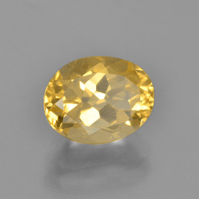 Citrine doré naturelle coupe ovale, 2,62 ct, VVS-VS