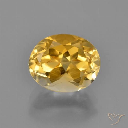 Citrine Doré moyen-foncé naturelle ovale, 2.68 ct, VVS