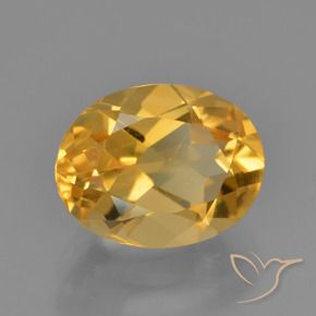 Citrine Orange Doré naturelle ovale, 2.40 ct, VS