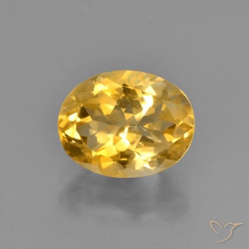 Citrine Doré naturelle ovale, 2.15 ct, VS