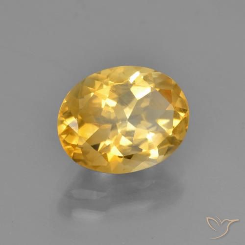 Citrine Doré naturelle ovale, 2.15 ct, VS
