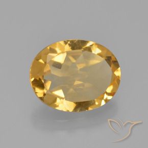 Citrine Doré moyen-foncé naturelle ovale, 2.09 ct, VS