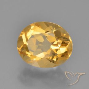 Citrine Orange doré profond naturelle ovale, 2.45 ct, VS