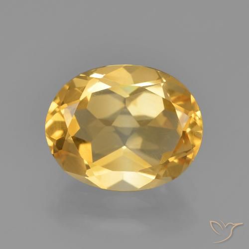 2.13ct Naturel Doré moyen Citrine, ovale, VVS-VS