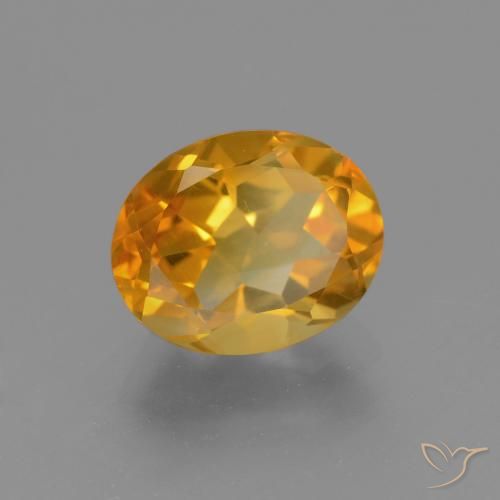 Citrine Orange moyen naturelle ovale, 2.31 ct, VVS-VS