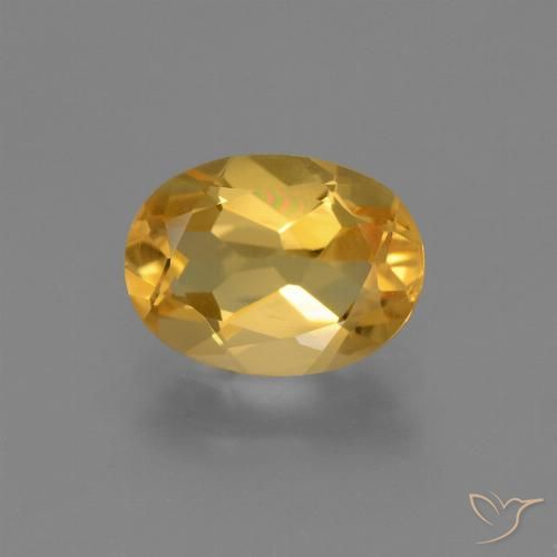 Citrine Orange-or naturelle ovale, 1.78 ct, VVS-VS