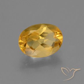 Citrine Orange-or naturelle ovale, 1.78 ct, VVS-VS